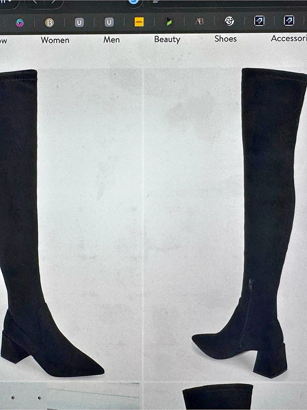 Steve Madden Shari Over-the-Knee Block Heel Boots Black US